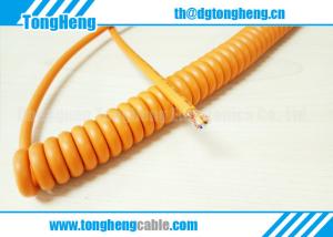 China Light Duty Auxiliary Switch Long Flex Life TPU Coiled Cable factory