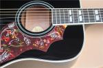Wholesale custom 41" cherry red/black hummingbird acoustic guitar with rosewood