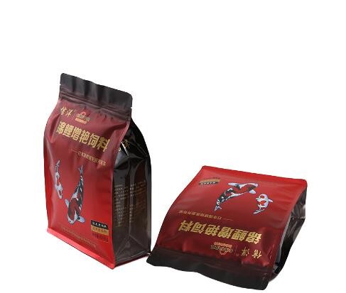 Trade Assurance Custom Printed Flat Bottom Resealable Aquatic Animals Meal Food Packaging Fish Pouch