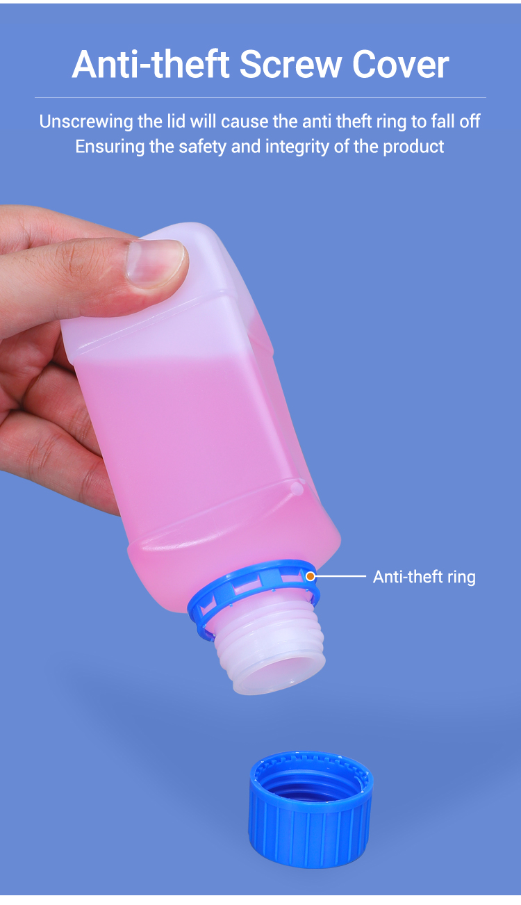 Sealed Chemistry Reagent Lab Bottles Plastic HDPE For Organic Solvent Liquid Storage