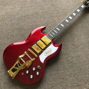 China Custom SG Electric Guitar with Metal Red Color factory