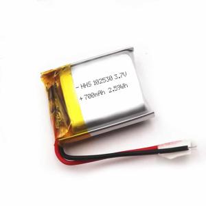 China MSDS 3.7V 700mAh Rechargeable Lithium Polymer Battery CC CV factory