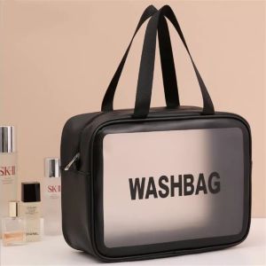 China Transparent Waterproof Travel Wash Bag Hanging Makeup Storage Pouch on sale