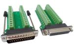 DB25-M2 Female 25Pin Plug Breakout To PCB Board Terminals Connectors Male /