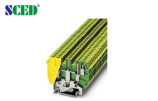 2.5mm2 Width 5.2mm Yellow and Green Color Din Rail Series AWG 30 - 12 Elevator