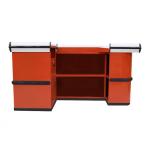 Supermarket Check Out Counter Cold Rolled Steel Material Shop Cash Counter