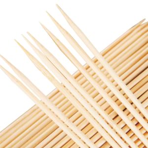 Easy Cleaning Disposable Bamboo Skewers Natural Colour With Customizable Packaging