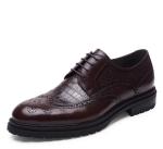 Comfortable Mens Leather Loafers Summer Durable Mens Brown Slip On Dress Shoes