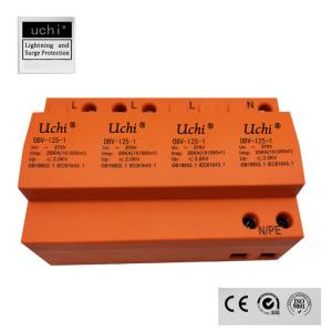 China 35mm DIN Rail Mounting 25kA Surge Protector Device With PBT Plastic Housing factory