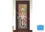 Curve / Flat Art Glass Panels Patina Brass Black Chrome Red Copper Optional