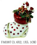 Christmas Shoes Pewter Jewelry Box