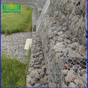 China Galvanzied 1.0m Height Pvc Coated Gabion Box Wire Strong Flexibility Woven factory