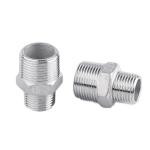 304/316L Stainless Steel BSP/NPT Male Thread Hexagonal Nipple for Water Media 1