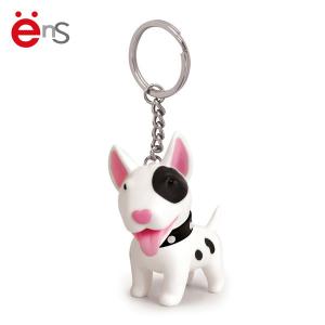 China Ens Dog Shaped 3D PVC Keychain Plastic non phthalate Material factory