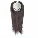 16" 100% Chinese Cuticle Remy Hair Toupee for Women Hair Silk Top Hair Topper