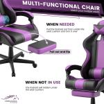 Highly Durable Computer Gaming Chairs with Footrest for Adult Teens Metal Type