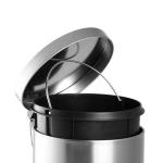 Structure Foot Pedal Trash Bin Household Round Metal Stainless Steel 3L 5L 12L