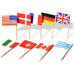 6.5cm Decorative Cocktail Stick Flags Wooden Cake Burger Toothpick Flags