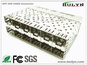 China SFP Module 2x6 Stacked SFP Jack With LEDs factory