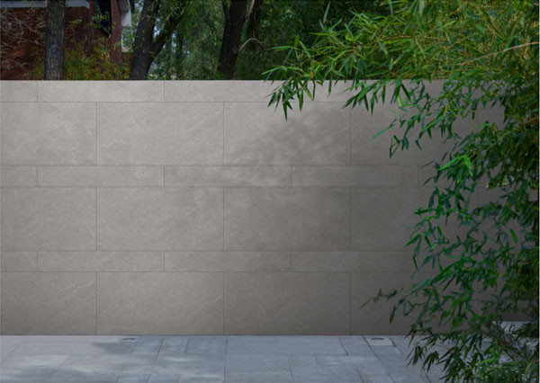Gray Matte Antique Finish Sandstone Outdoor Curtain Wall Thick Tile For Shopping Mall 1200x600mm