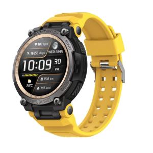 China Yellow Bluetooth Calling Smart Watch Compass Sleep Tracking Heart Rate Monitoring factory