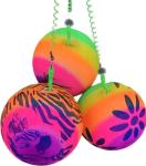 Toy Market 10" Neon Rainbow Ball with Keyring Customized LOGO