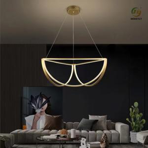 China Gold Nordic Postmodern D Shaped Restaurant Hotel Modern Ring Light factory