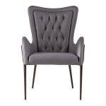 Blue Velvet Restaurant Dinning Chair Fabric Simplicity Upholstered Steel Pipe