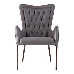 China Blue Velvet Restaurant Dinning Chair Fabric Simplicity Upholstered Steel Pipe factory