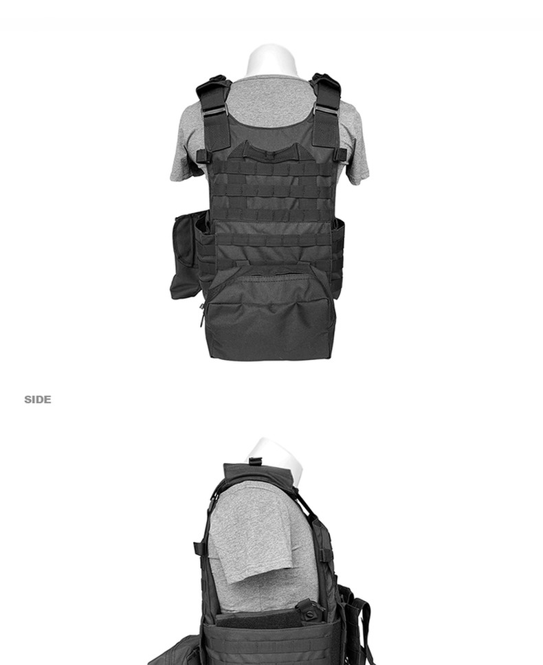 Multi-function Protective Vest With Molle System and Pouches for Body Safety in S-2XL Sizes