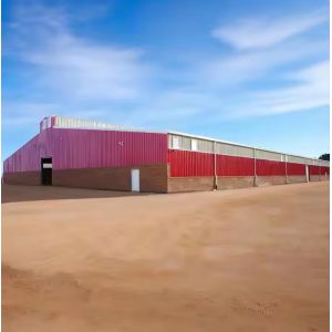 Anti Earthquake Steel Structure Cow Shed 7-28mm Web Width For Cattle Management