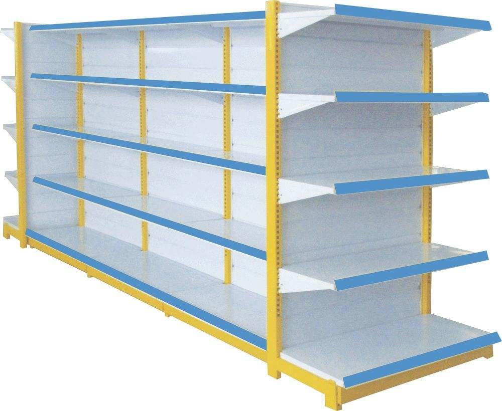 Metal Durable Adjustable Customized Size Gondola Display Stands Racking For Supermarket