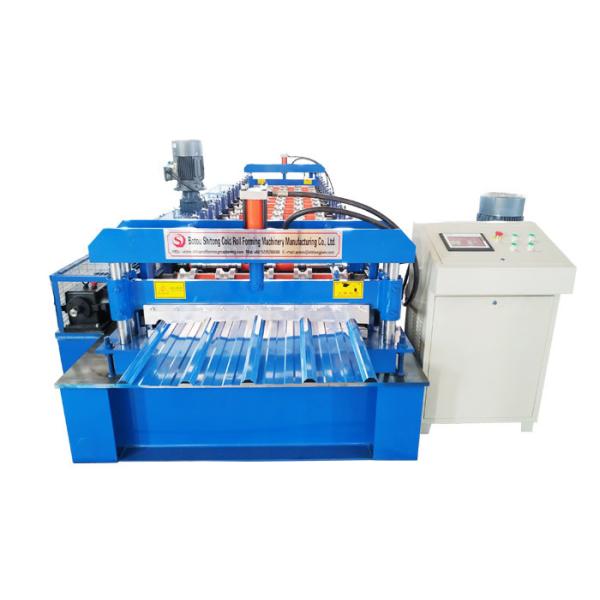 China Gear Boxes Drive System Roof Panel Roll Forming Machine factory