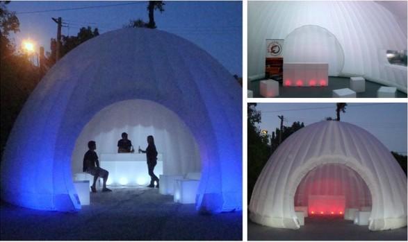 Hot sale advertisin inflatable lighting tent for tea house / inflatable tent