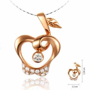China Fine Jewelry Rose Gold Apple Shape Charm Pendant with Diamonds (GDN017) factory
