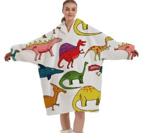China Winter Oversized Hooded Blankets With Sleeves Fleece Sample Available factory