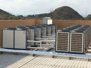 China Hotel Air Energy Heat Pump Water Heater Circulating Pump Condenser And Evaporator factory