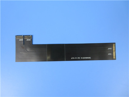 China Double Layer Flexible Circuit Board (FPC) Built on Polyimide With Black Coverlay for Medium Access Control factory