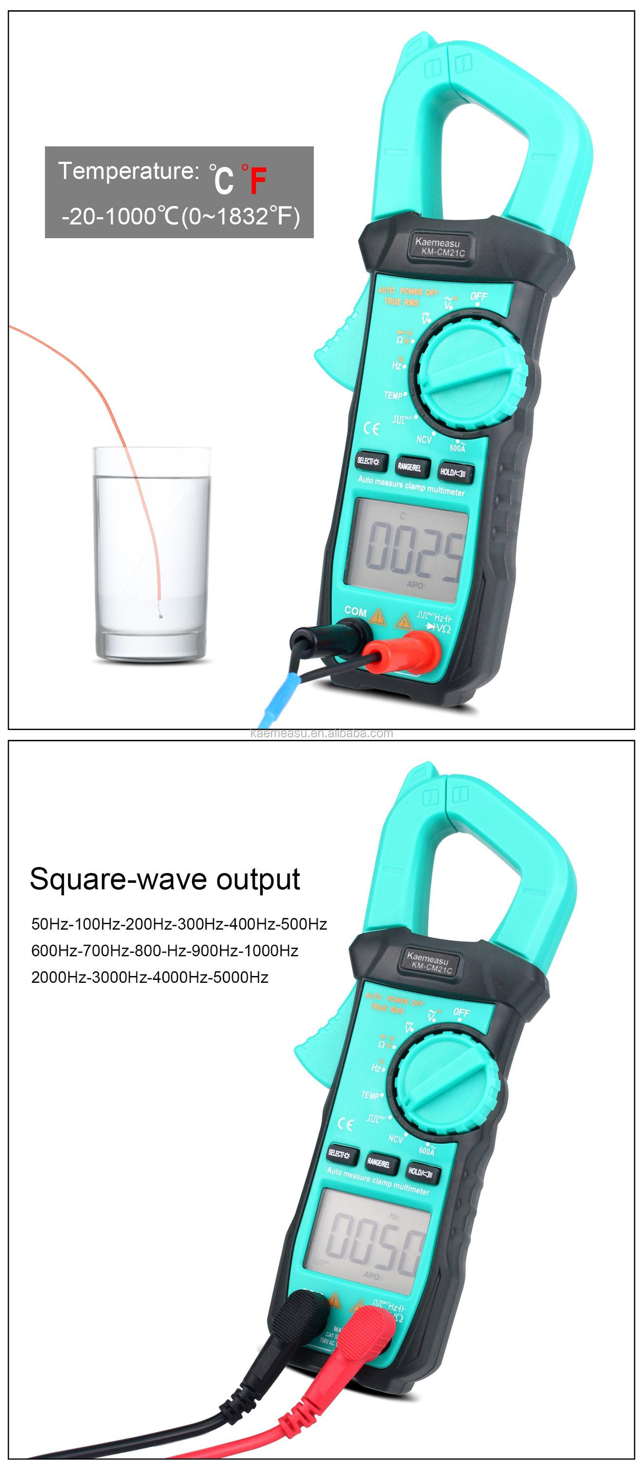 Mini Clamp Meter Electric Multimeter NCV 1000v Digital AC DC Resistance Meter Display Count 6000 Counts