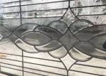 22" * 48" Black Patina Patterned Glass Panels , 19 - 30 Mm Decorative Glass