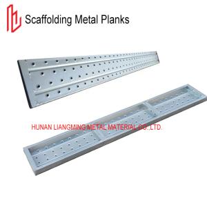 China BS1139 250*50mm Metal Scaffolding Planks Hot Dipped Galvanized factory