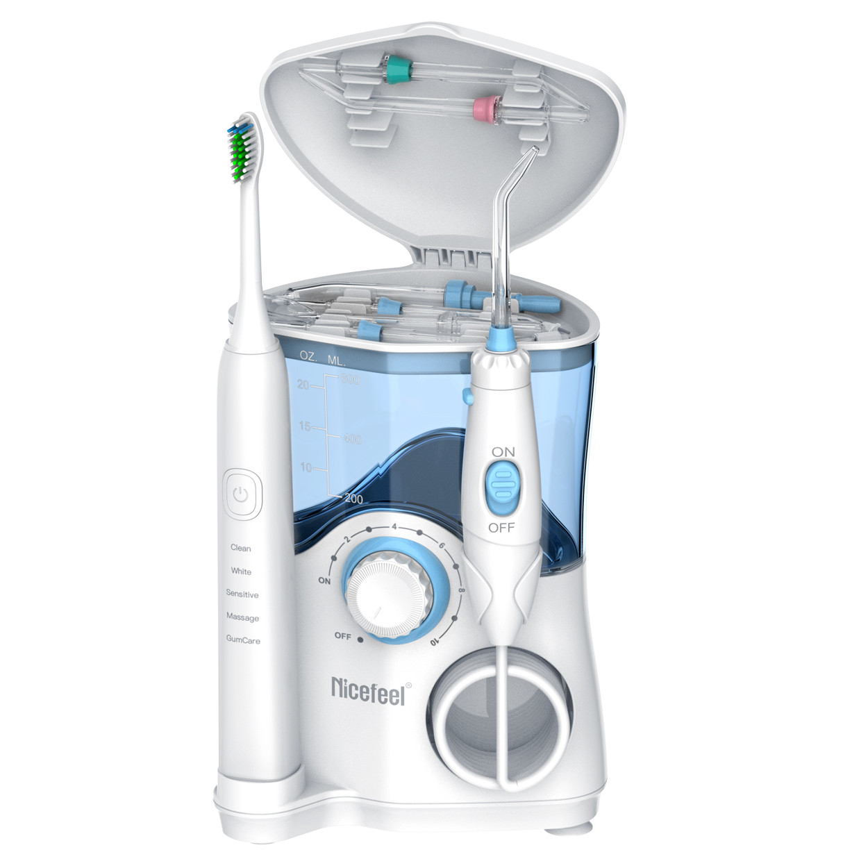 China Teeth Cleaning Water Flosser Toothbrush Combo , Nicefeel Toothbrush Water Flosser on sale