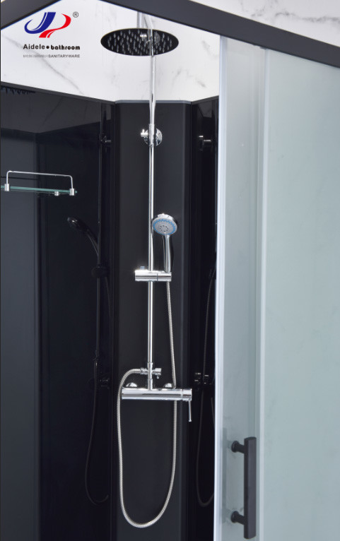 Customizable Shower Room With Matt Black Profile Frame And 4/5mm Tempered Glass