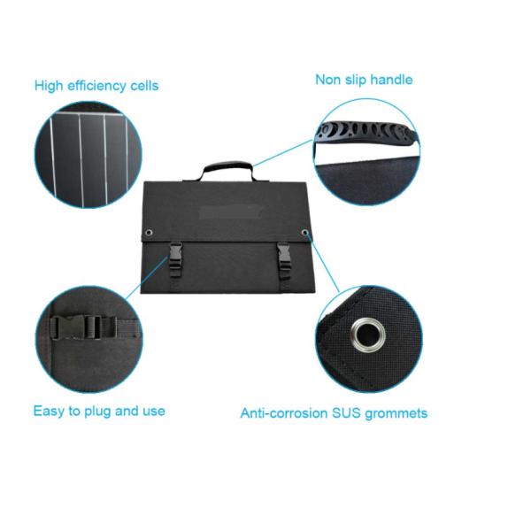 Camper Retailer RV Monocrystalline Folding Solar Panels 60W 385*330*16mm