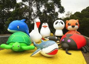 China Cute Animal Inflatable Air Balloon Advertising Dolphin Penguin Panda Turtle factory