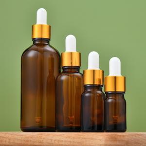 China Glass Collar Luxury Empty Cosmetic 50ml Round Matte Frosted Face Serum Bottle 15ml30ml100ml Essential Oil Glass Amber Dropper Bottle With Box factory