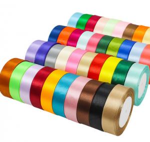 China Gift Wrapping Polyester Satin Ribbon For Flower Packing Holiday Gift Box Ribbon on sale