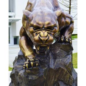 China Black Jaguar Outdoor Bronze Sculpture Bronze 8mm Thickness factory