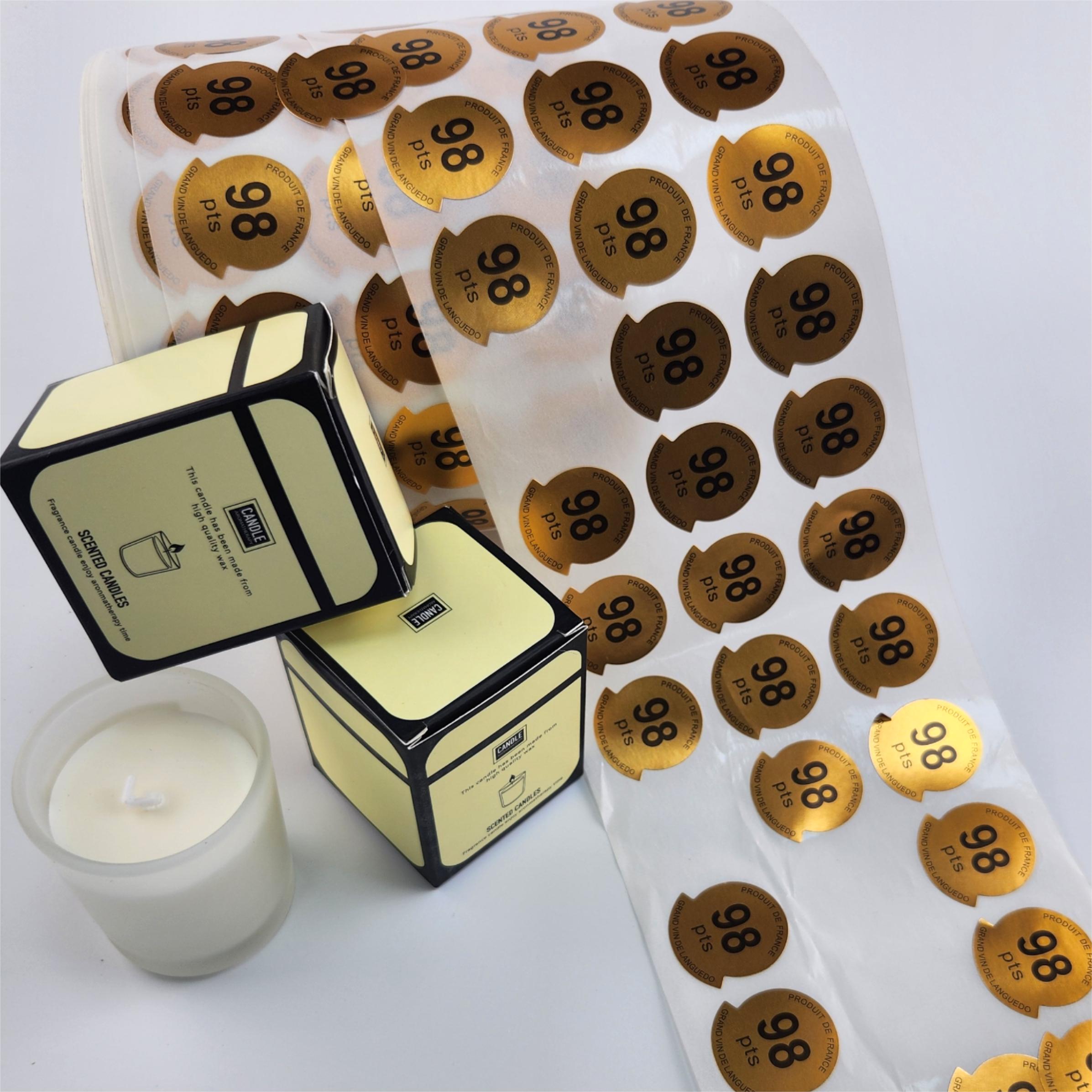 Custom Self Adhesive Perfume Bottle Label Waterproof Candle Label Stickers For Aromatherapy
