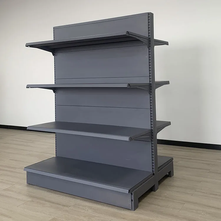Factory Customized Size Thickness Color Double-sided supermarket centre rack china gondola shelving super shop rack